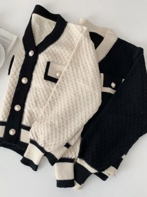 Women's Korean Fashion New Korean Loose Long-sleeved Knit Sweater Cardigans Outwear Coat
